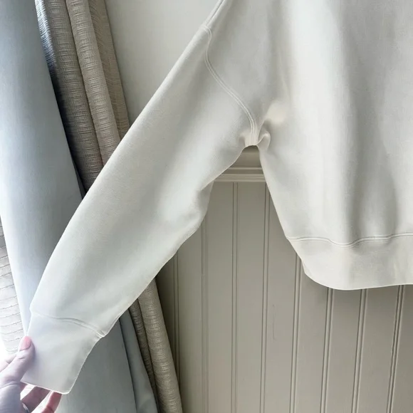 Aritzia Wilfred Free XS Katy Sweater Cropped Mockneck Crisp White - Picture 8 of 10